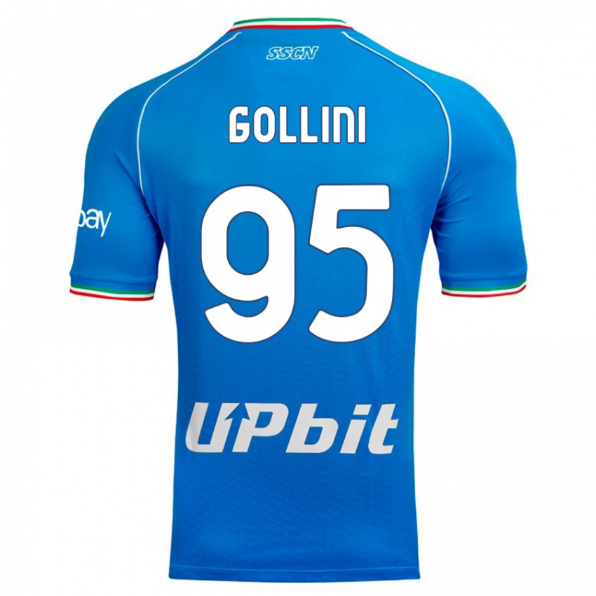 Niño Camiseta Pierluigi Gollini #95 Cielo Azul 1ª Equipación 2023/24 La Camisa