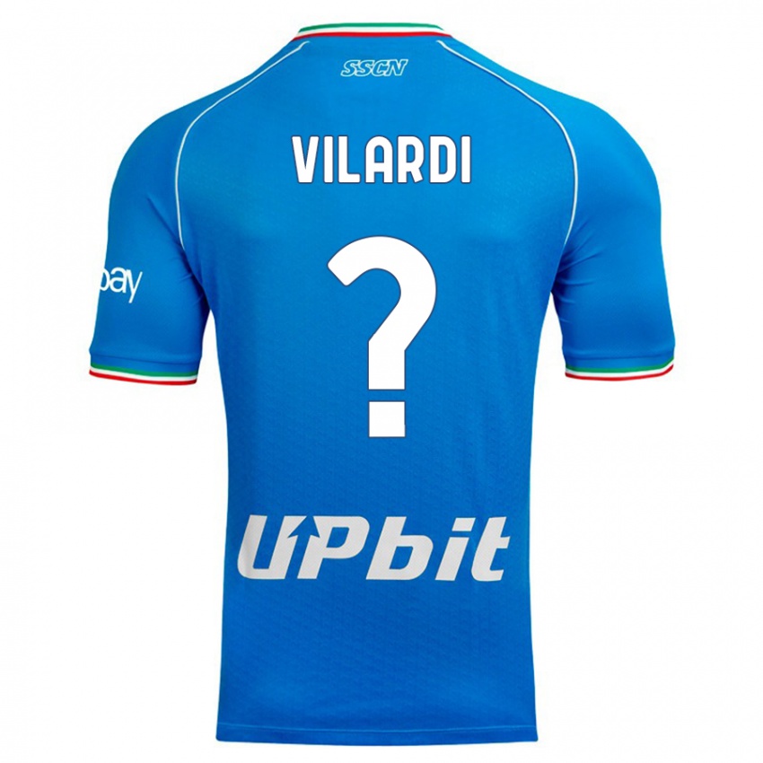 Niño Camiseta Mario Vilardi #0 Cielo Azul 1ª Equipación 2023/24 La Camisa