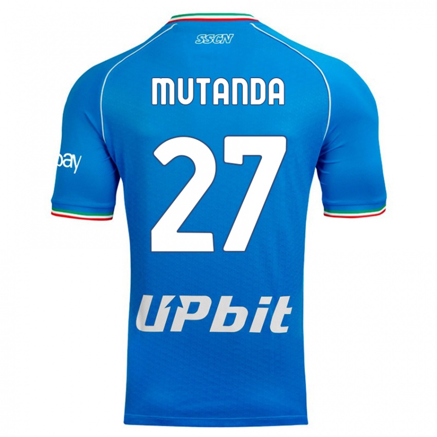 Niño Camiseta Noah Mutanda #27 Cielo Azul 1ª Equipación 2023/24 La Camisa