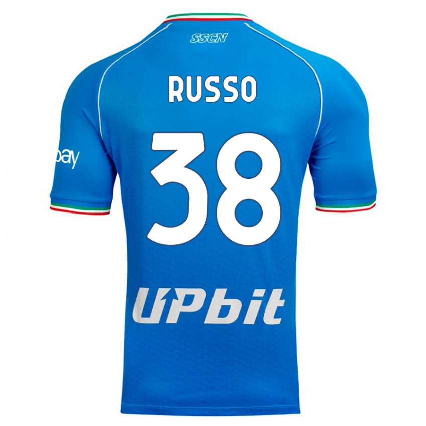 Niño Camiseta Lorenzo Russo #38 Cielo Azul 1ª Equipación 2023/24 La Camisa