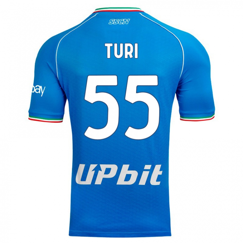 Niño Camiseta Claudio Turi #55 Cielo Azul 1ª Equipación 2023/24 La Camisa