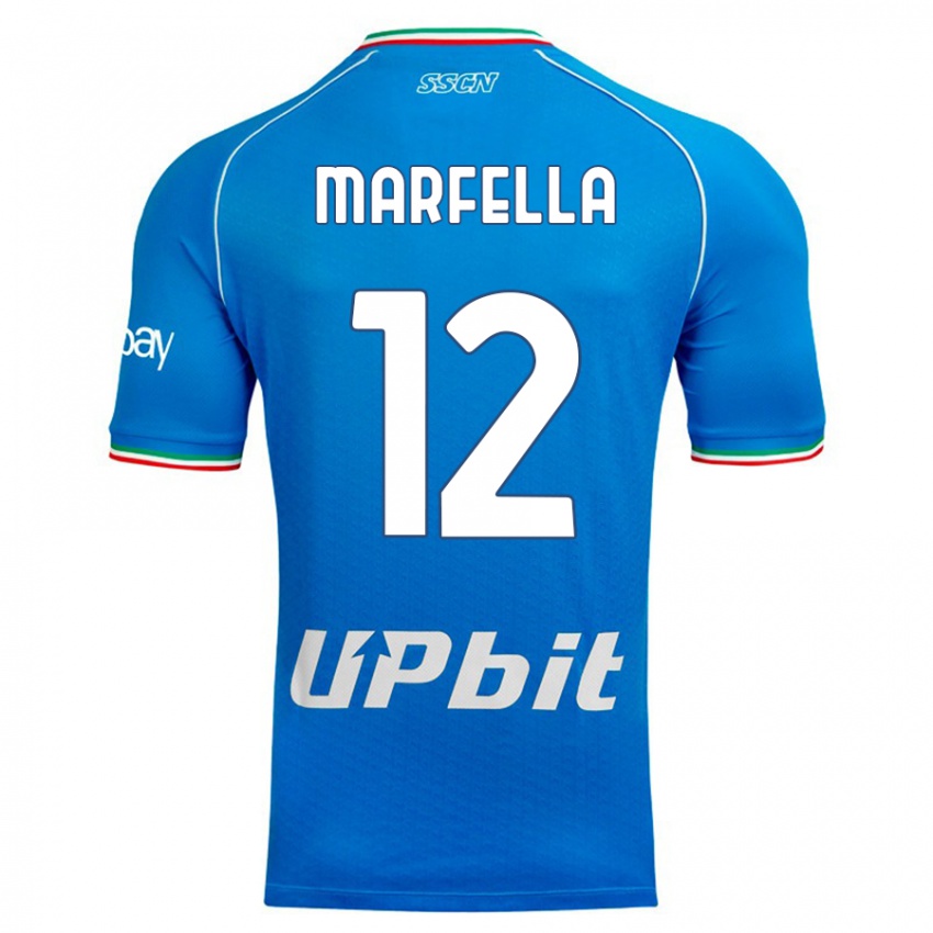 Niño Camiseta Davide Marfella #12 Cielo Azul 1ª Equipación 2023/24 La Camisa