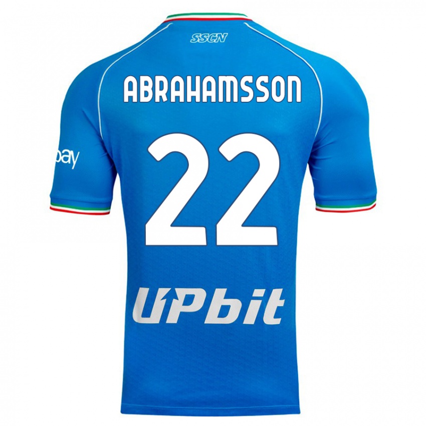 Niño Camiseta Sejde Abrahamsson #22 Cielo Azul 1ª Equipación 2023/24 La Camisa