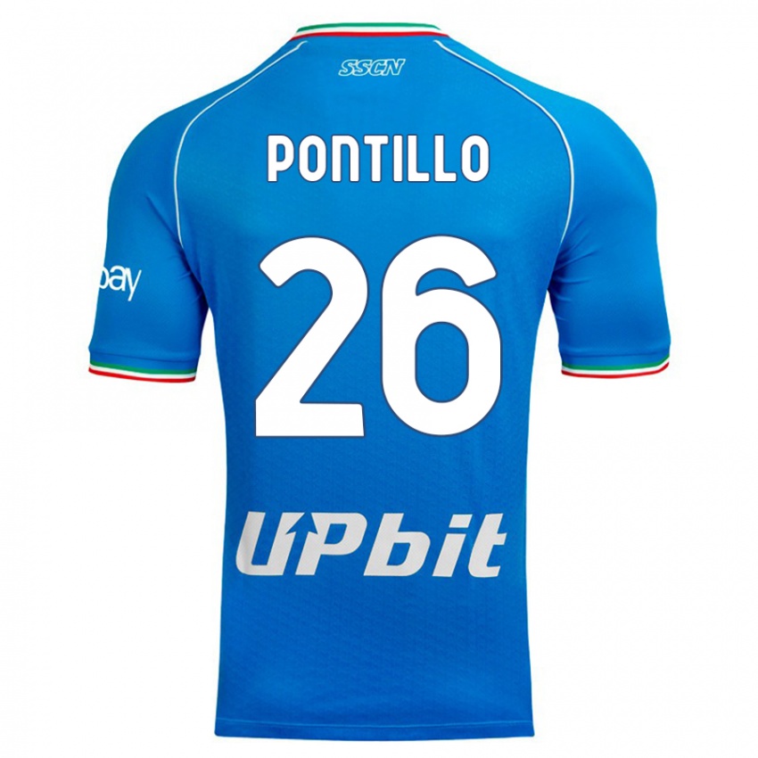Niño Camiseta Pasquale Pontillo #26 Cielo Azul 1ª Equipación 2023/24 La Camisa