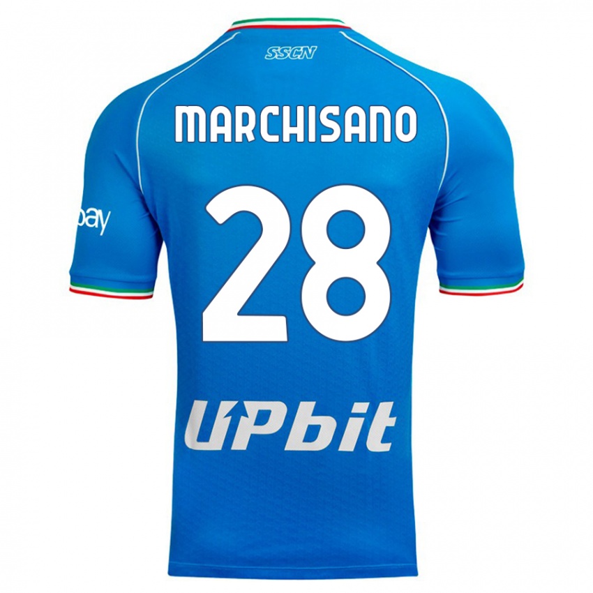 Niño Camiseta Matteo Marchisano #28 Cielo Azul 1ª Equipación 2023/24 La Camisa