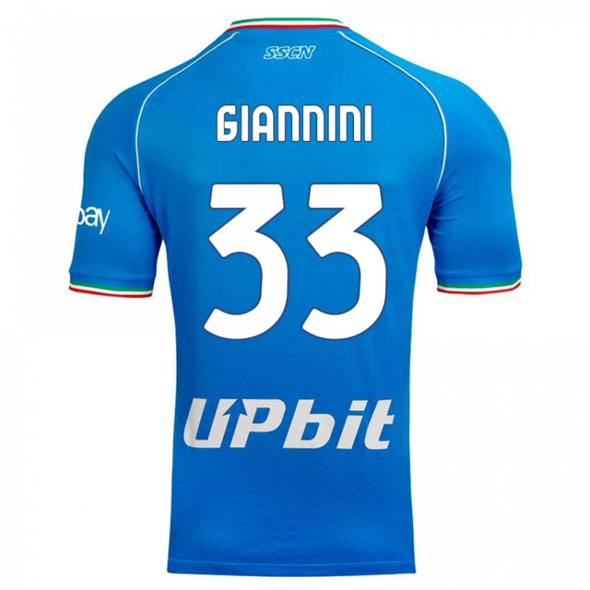 Niño Camiseta Enrico Giannini #33 Cielo Azul 1ª Equipación 2023/24 La Camisa