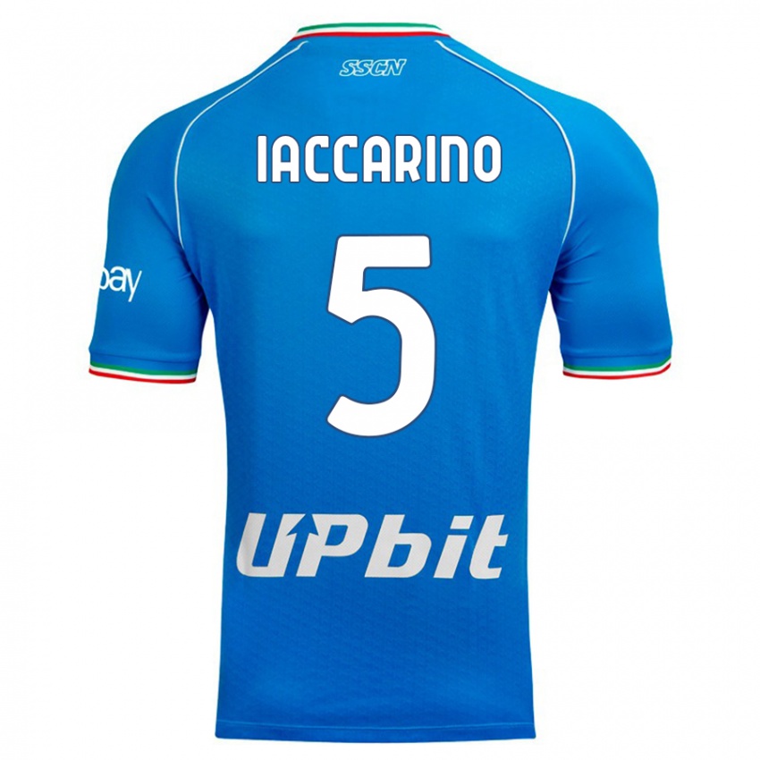 Niño Camiseta Gennaro Iaccarino #5 Cielo Azul 1ª Equipación 2023/24 La Camisa