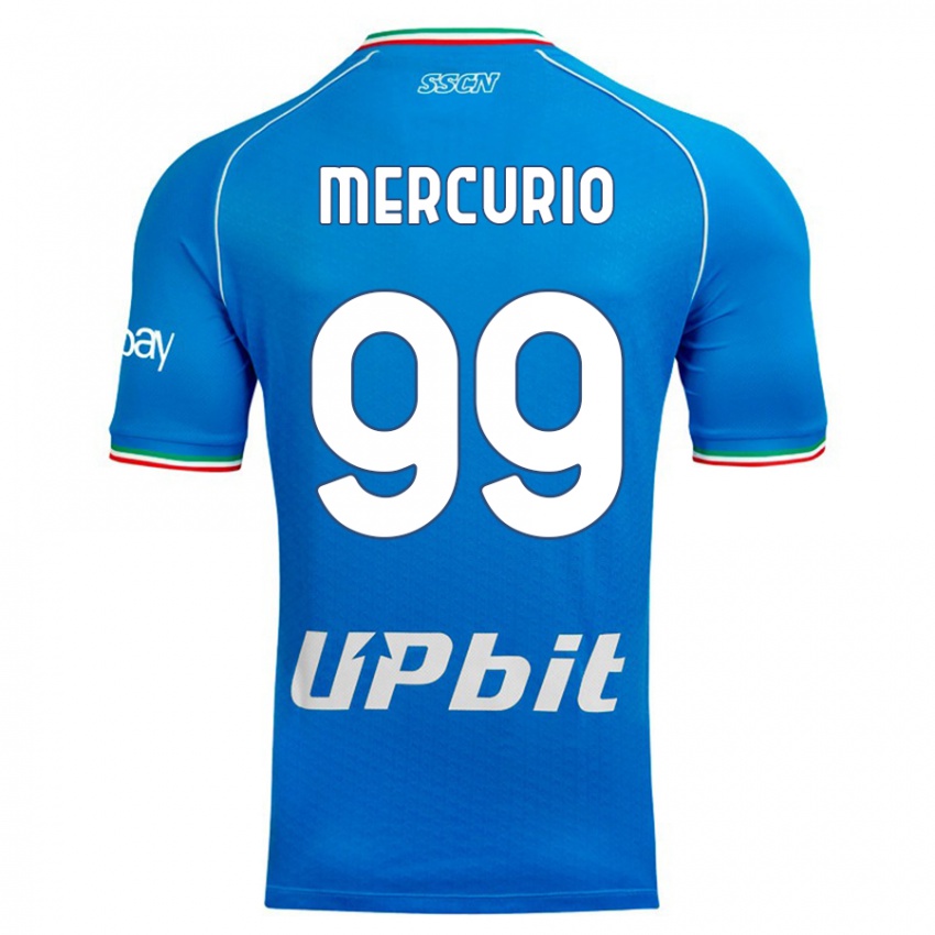 Niño Camiseta Giovanni Mercurio #99 Cielo Azul 1ª Equipación 2023/24 La Camisa