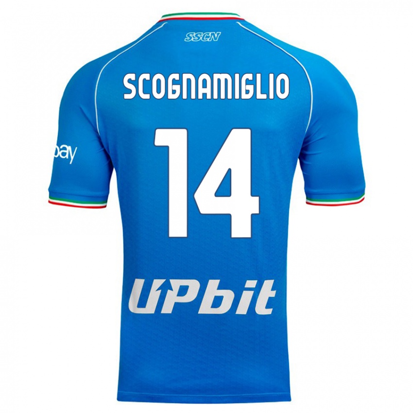 Niño Camiseta Fabio Scognamiglio #14 Cielo Azul 1ª Equipación 2023/24 La Camisa
