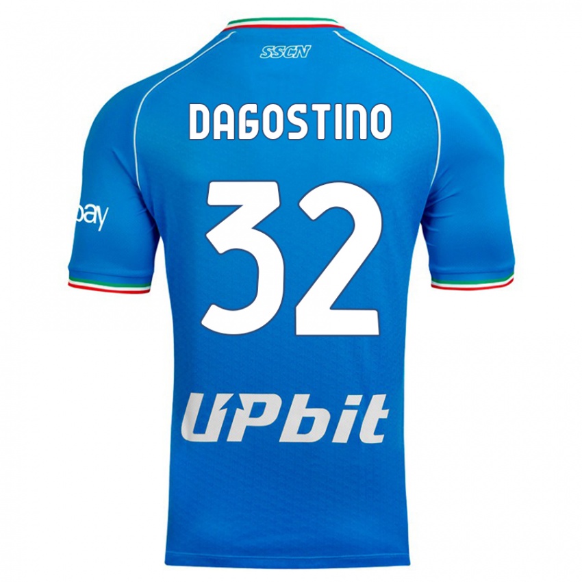 Niño Camiseta Giuseppe Dagostino #32 Cielo Azul 1ª Equipación 2023/24 La Camisa