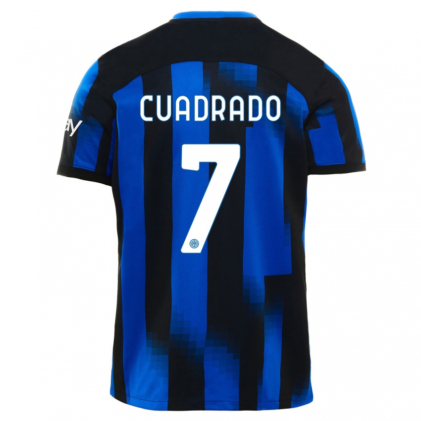 Niño Camiseta Juan Cuadrado #7 Azul Negro 1ª Equipación 2023/24 La Camisa