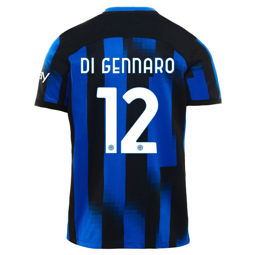 Niño Camiseta Raffaele Di Gennaro #12 Azul Negro 1ª Equipación 2023/24 La Camisa