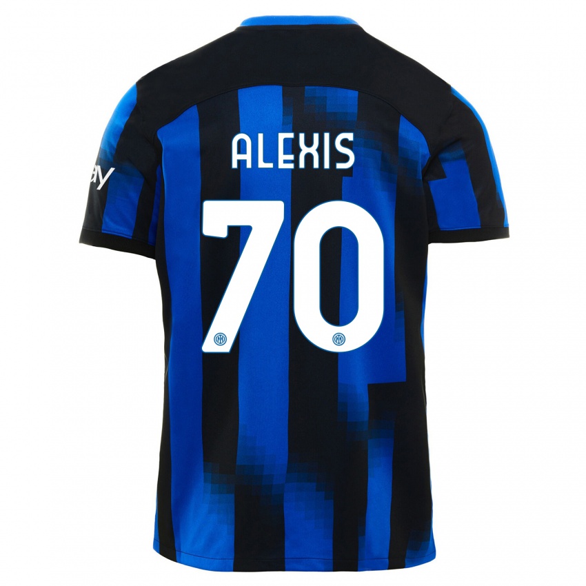 Niño Camiseta Alexis Sanchez #70 Azul Negro 1ª Equipación 2023/24 La Camisa
