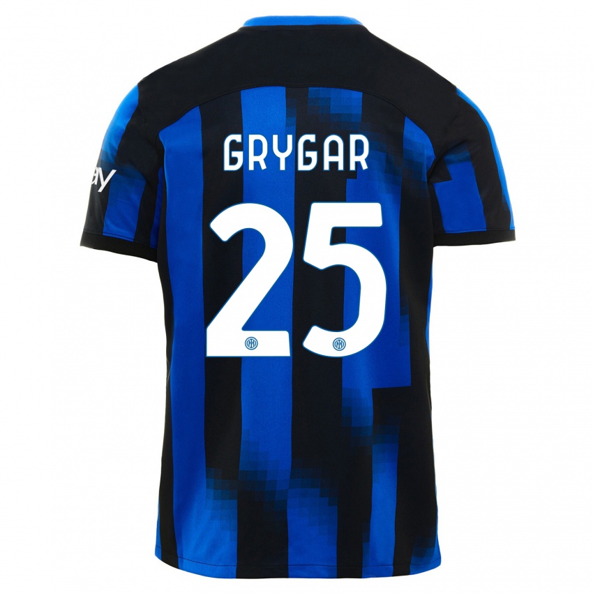 Niño Camiseta Samuel Grygar #25 Azul Negro 1ª Equipación 2023/24 La Camisa