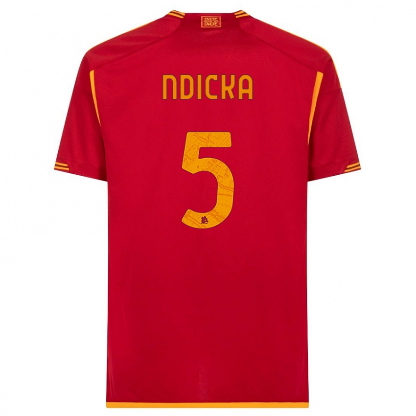 Niño Camiseta Evan Ndicka #5 Rojo 1ª Equipación 2023/24 La Camisa