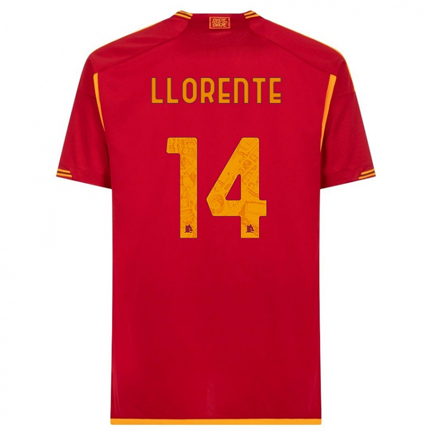 Niño Camiseta Diego Llorente #14 Rojo 1ª Equipación 2023/24 La Camisa