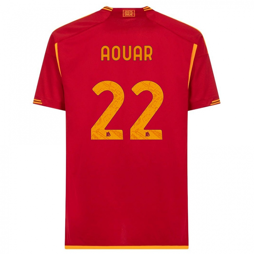 Niño Camiseta Houssem Aouar #22 Rojo 1ª Equipación 2023/24 La Camisa