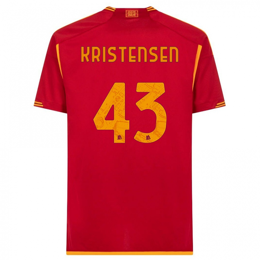 Niño Camiseta Rasmus Kristensen #43 Rojo 1ª Equipación 2023/24 La Camisa