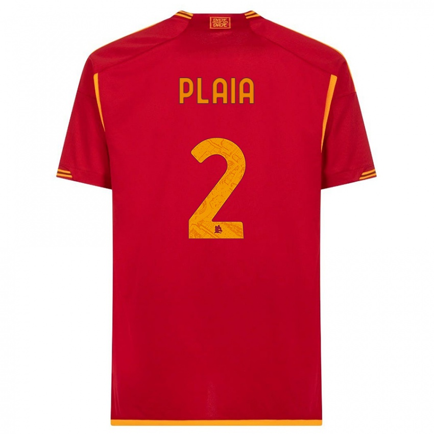 Niño Camiseta Matteo Plaia #2 Rojo 1ª Equipación 2023/24 La Camisa