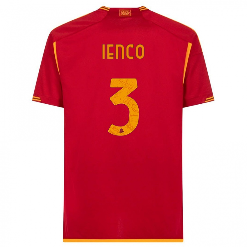 Niño Camiseta Simone Ienco #3 Rojo 1ª Equipación 2023/24 La Camisa