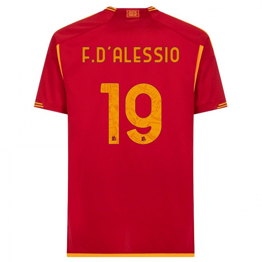 Niño Camiseta Francesco D'alessio #19 Rojo 1ª Equipación 2023/24 La Camisa