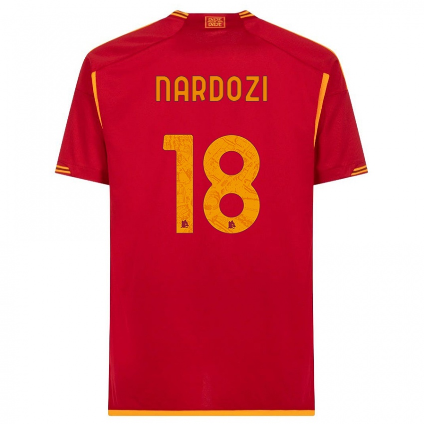 Niño Camiseta Manuel Nardozi #18 Rojo 1ª Equipación 2023/24 La Camisa