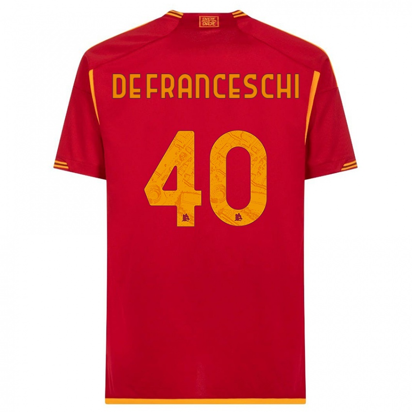 Niño Camiseta Leonardo De Franceschi #40 Rojo 1ª Equipación 2023/24 La Camisa