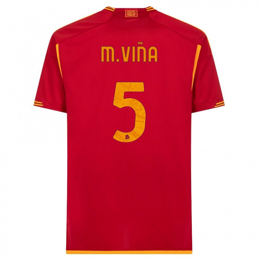 Niño Camiseta Matias Vina #5 Rojo 1ª Equipación 2023/24 La Camisa