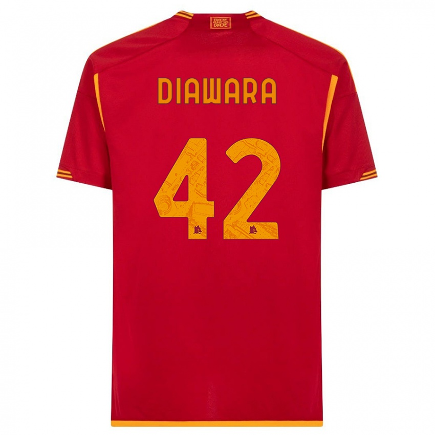 Niño Camiseta Amadou Diawara #42 Rojo 1ª Equipación 2023/24 La Camisa