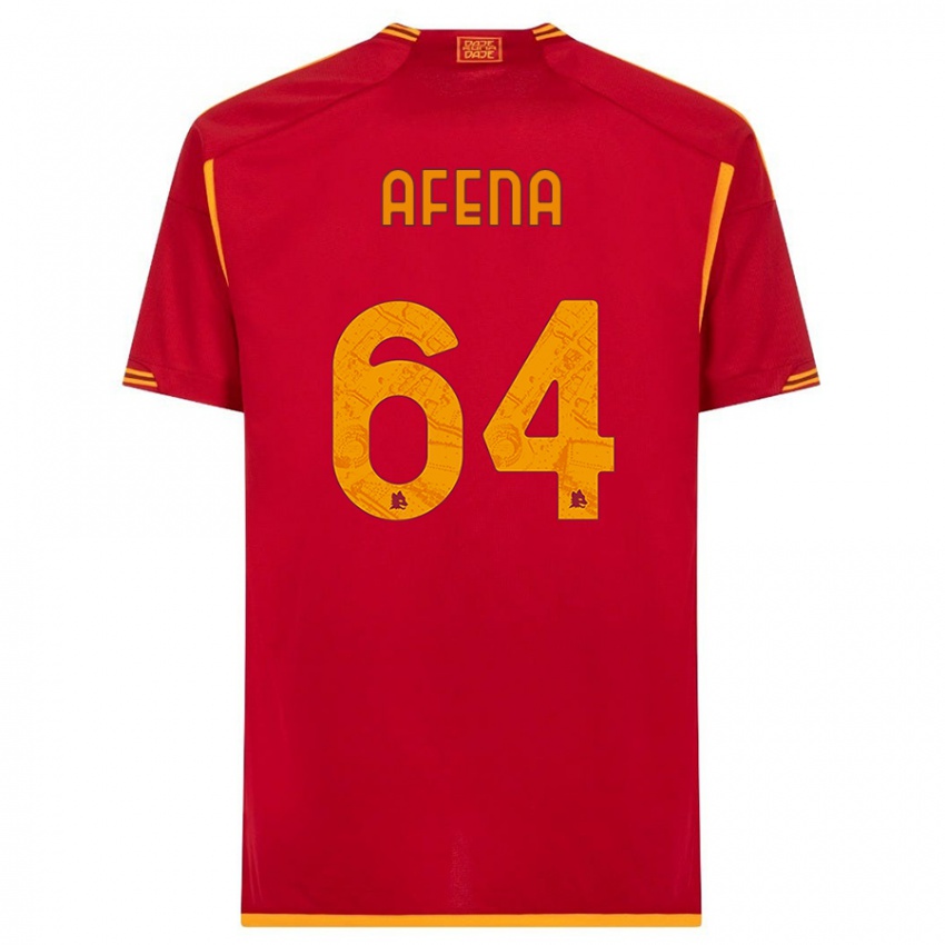 Niño Camiseta Felix Afena-Gyan #64 Rojo 1ª Equipación 2023/24 La Camisa