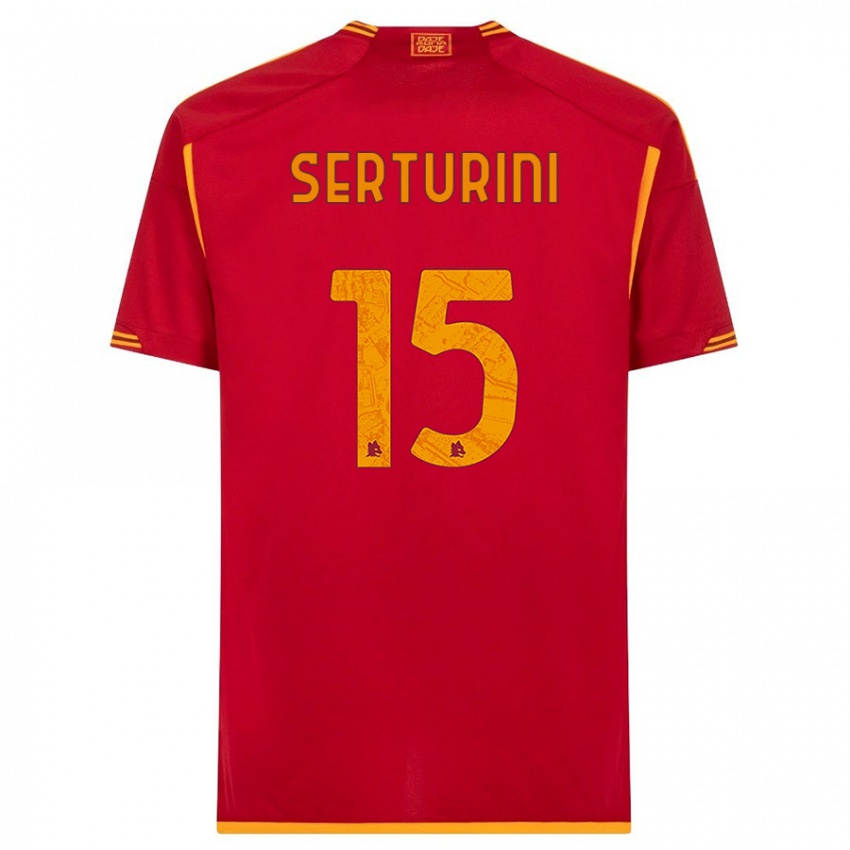 Niño Camiseta Annamaria Serturini #15 Rojo 1ª Equipación 2023/24 La Camisa