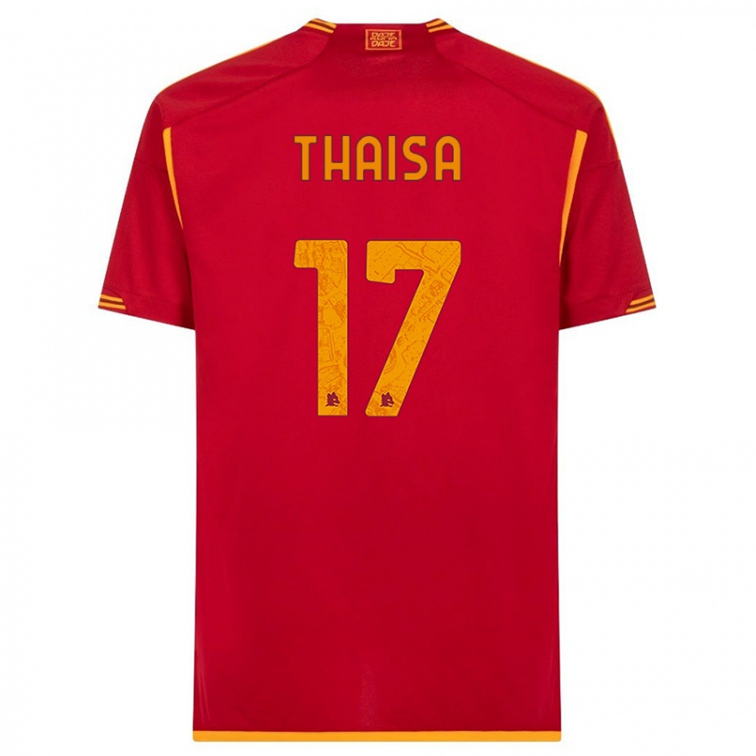 Niño Camiseta Thaisa #17 Rojo 1ª Equipación 2023/24 La Camisa
