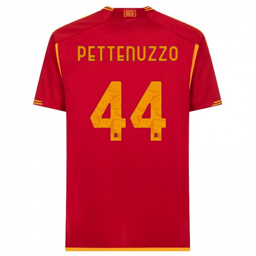Niño Camiseta Tecla Pettenuzzo #44 Rojo 1ª Equipación 2023/24 La Camisa