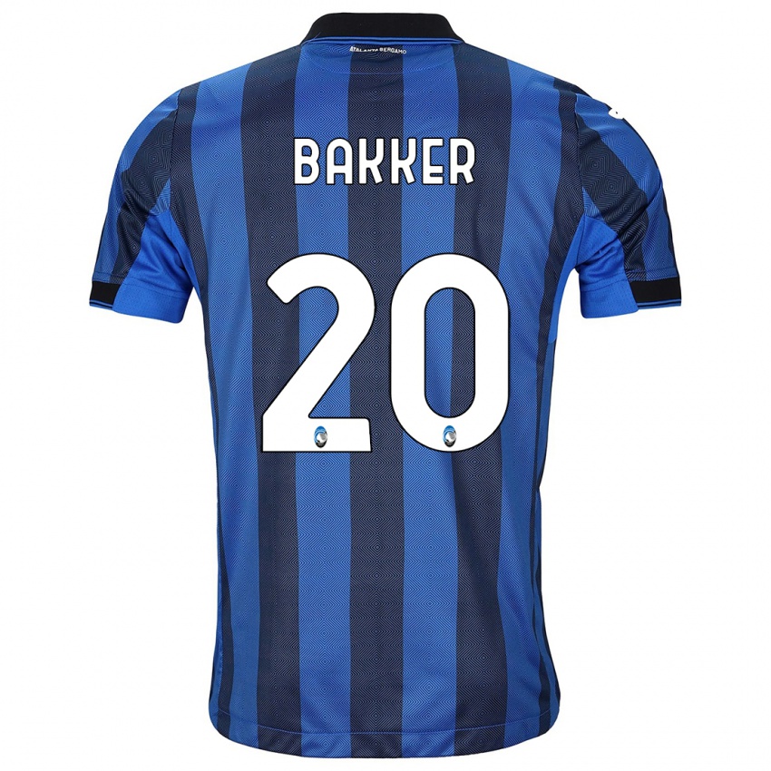 Niño Camiseta Mitchel Bakker #20 Azul Negro 1ª Equipación 2023/24 La Camisa