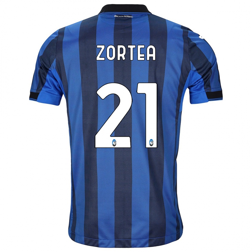 Niño Camiseta Nadir Zortea #21 Azul Negro 1ª Equipación 2023/24 La Camisa