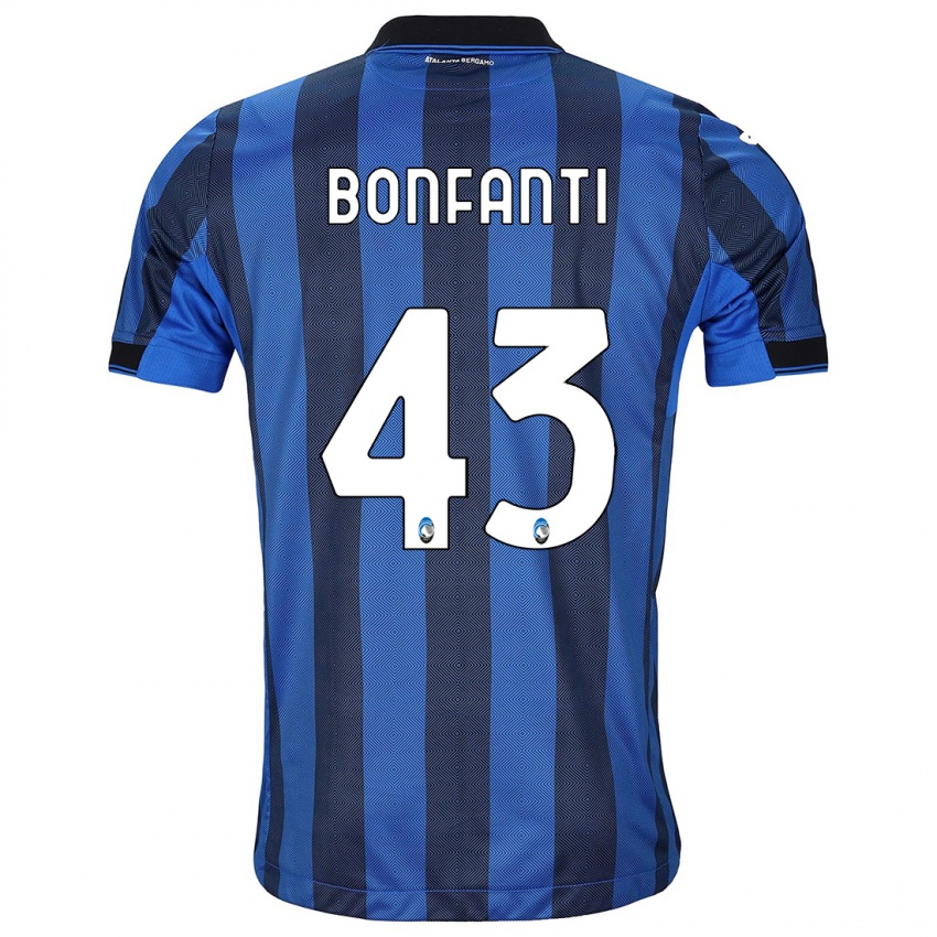 Niño Camiseta Giovanni Bonfanti #43 Azul Negro 1ª Equipación 2023/24 La Camisa
