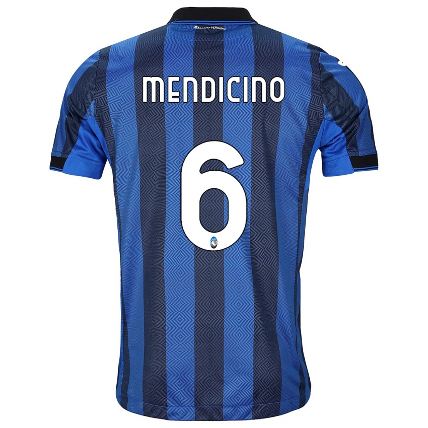 Niño Camiseta Leonardo Mendicino #6 Azul Negro 1ª Equipación 2023/24 La Camisa