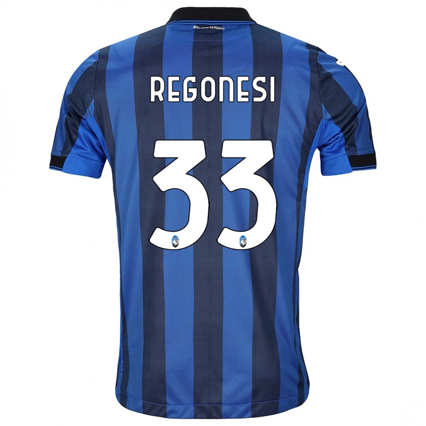 Niño Camiseta Iacopo Regonesi #33 Azul Negro 1ª Equipación 2023/24 La Camisa