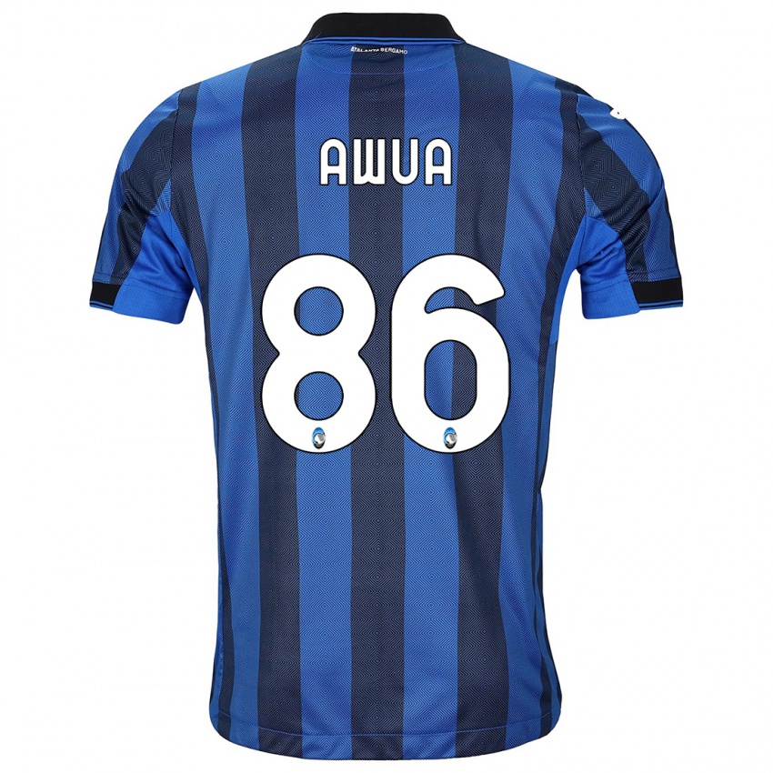 Niño Camiseta Theophilus Awua #86 Azul Negro 1ª Equipación 2023/24 La Camisa