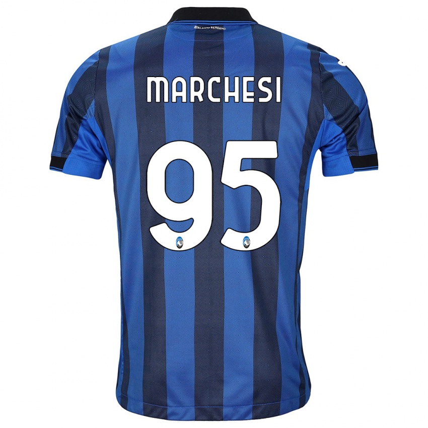 Niño Camiseta Silvia Marchesi #95 Azul Negro 1ª Equipación 2023/24 La Camisa