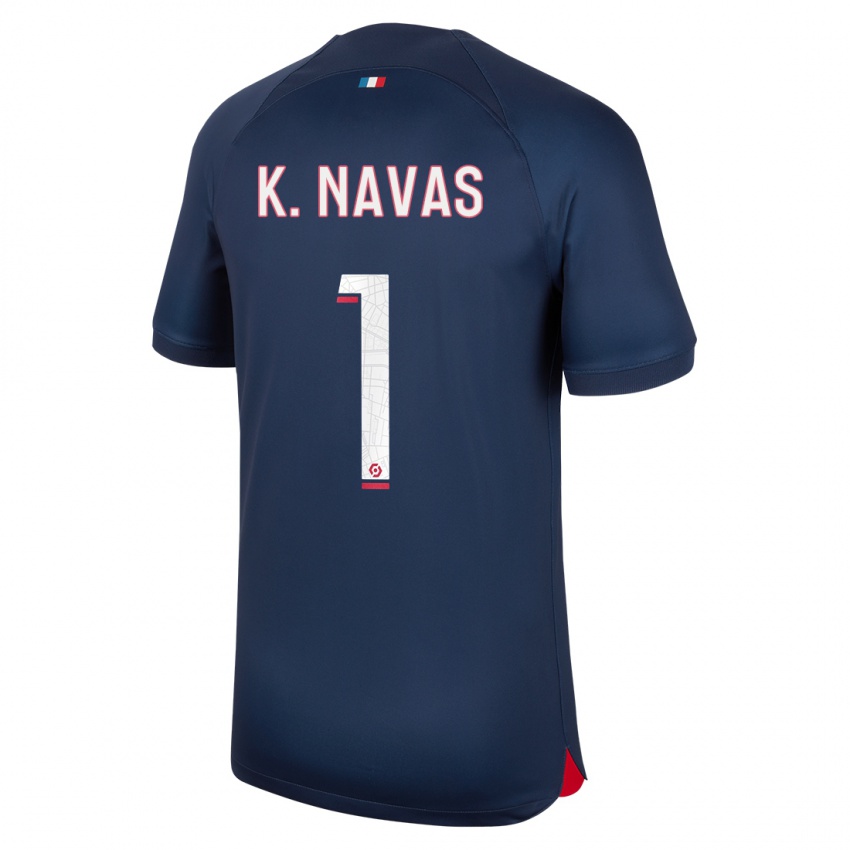 Niño Camiseta Keylor Navas #1 Azul Rojo 1ª Equipación 2023/24 La Camisa