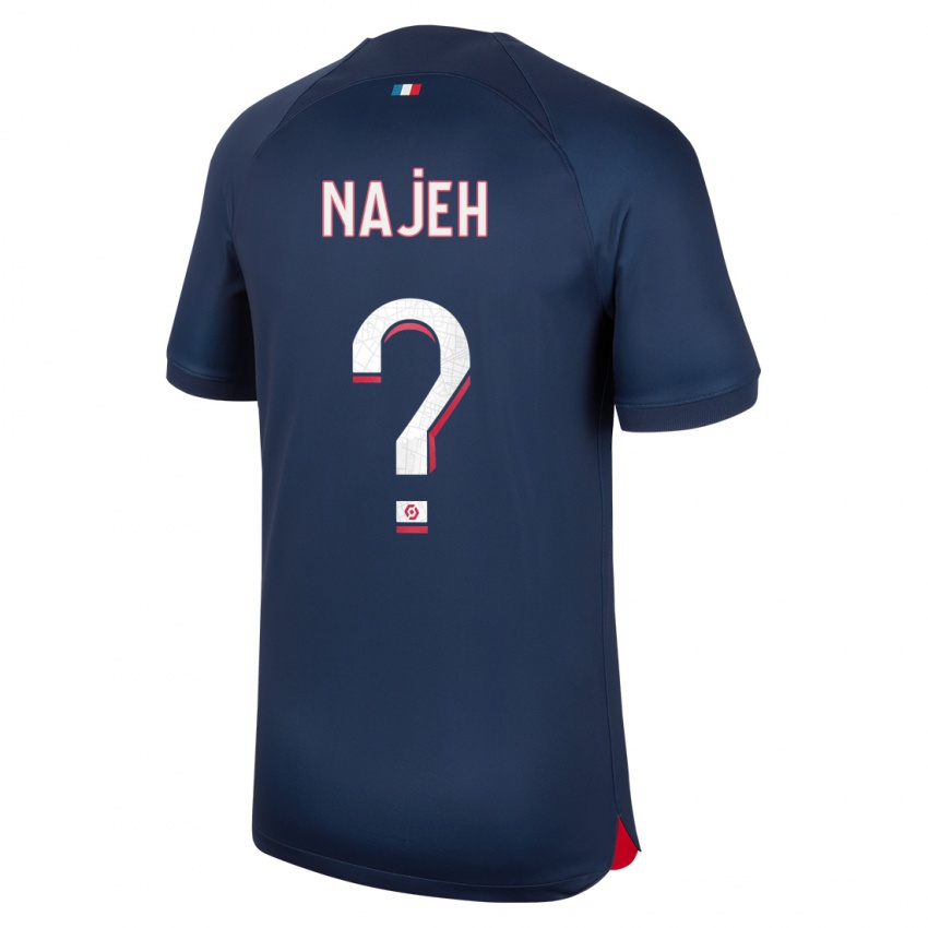 Niño Camiseta Kais Najeh #0 Azul Rojo 1ª Equipación 2023/24 La Camisa