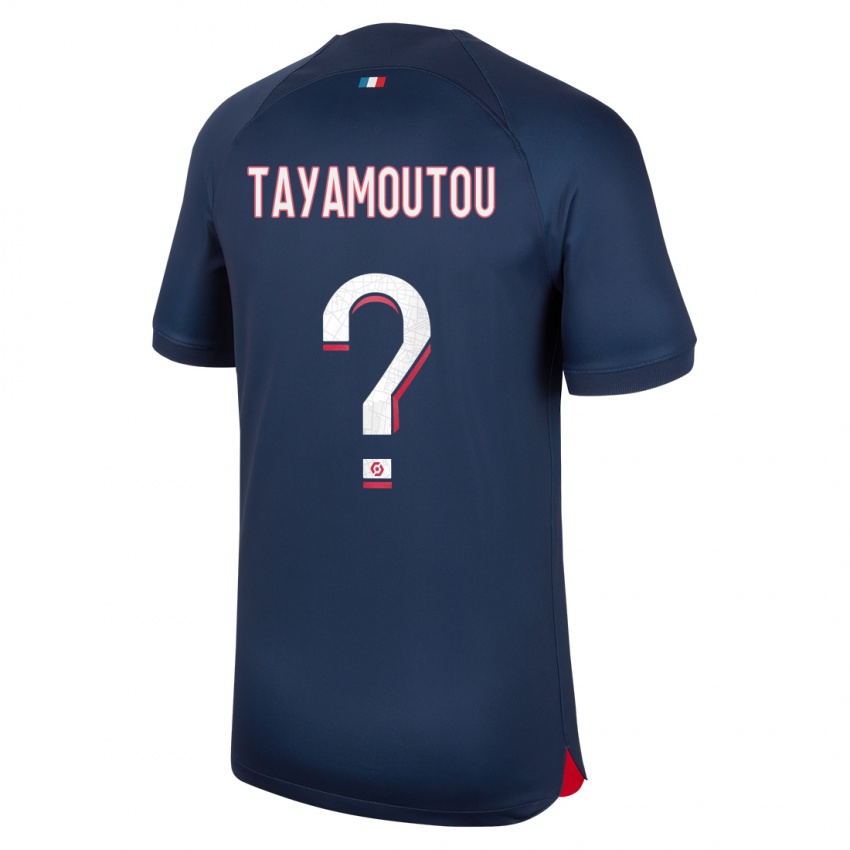 Niño Camiseta Enzo Tayamoutou #0 Azul Rojo 1ª Equipación 2023/24 La Camisa