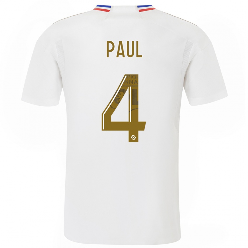 Niño Camiseta Paul Akouokou #0 Blanco 1ª Equipación 2023/24 La Camisa