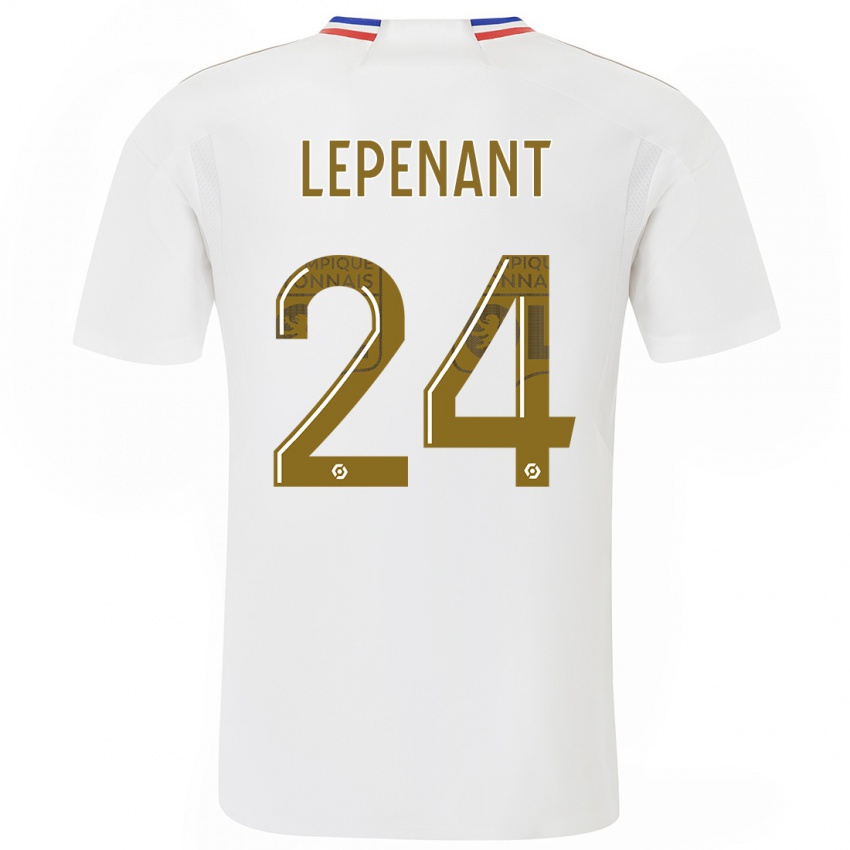 Niño Camiseta Johann Lepenant #24 Blanco 1ª Equipación 2023/24 La Camisa