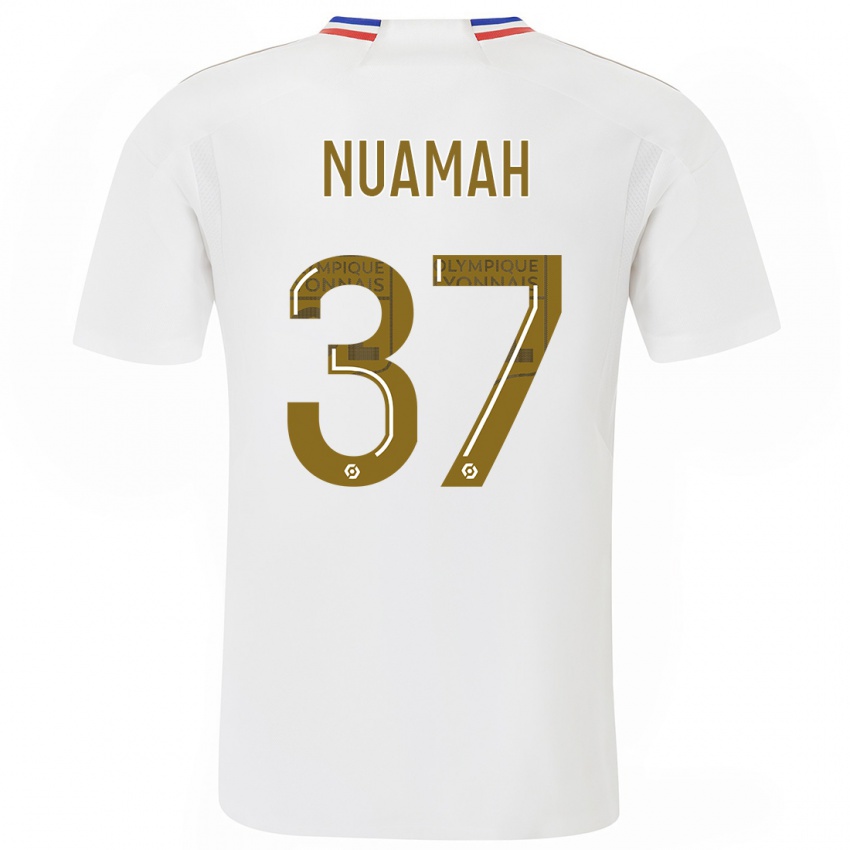 Niño Camiseta Ernest Nuamah #37 Blanco 1ª Equipación 2023/24 La Camisa