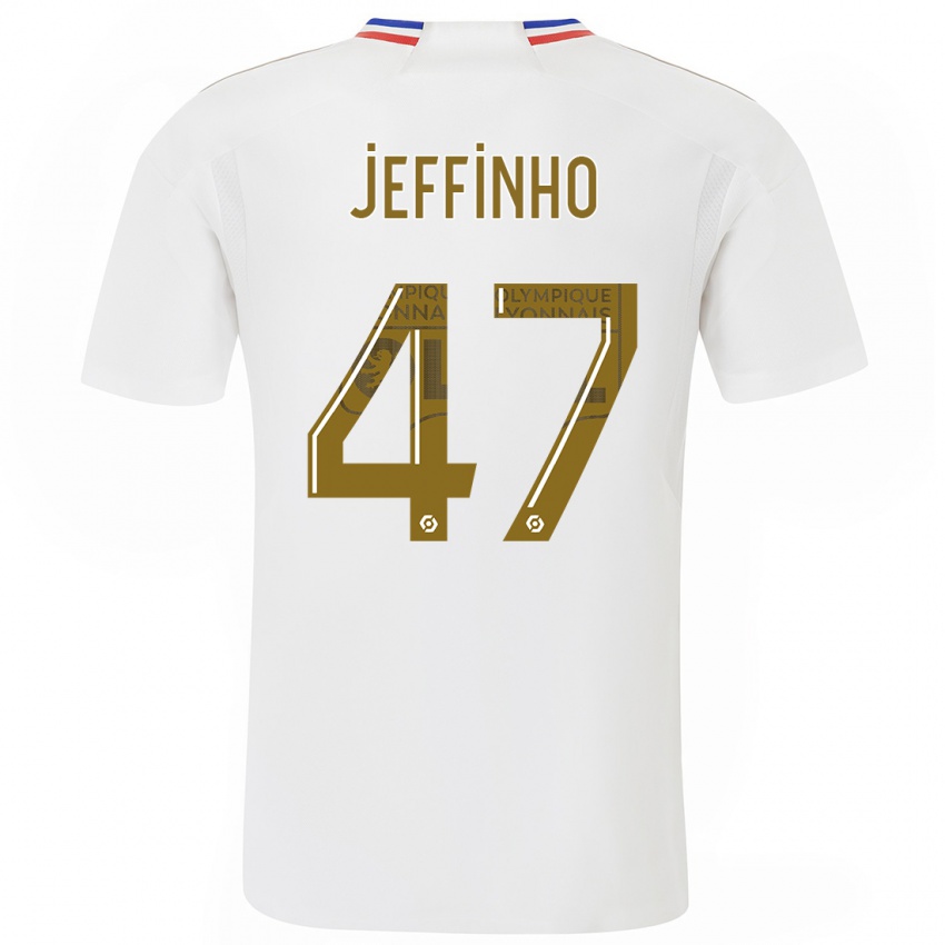 Niño Camiseta Jeffinho #47 Blanco 1ª Equipación 2023/24 La Camisa