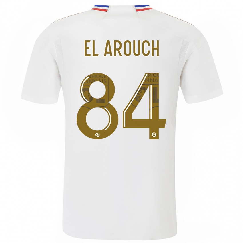 Niño Camiseta Mohamed El Arouch #84 Blanco 1ª Equipación 2023/24 La Camisa