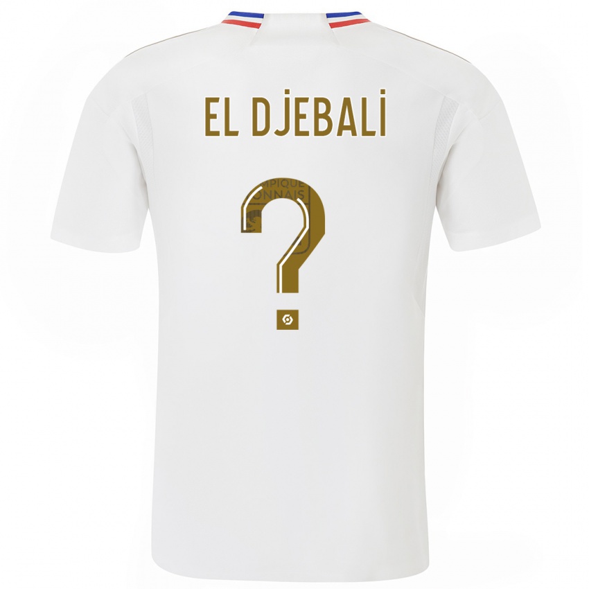 Niño Camiseta Chaim El Djebali #0 Blanco 1ª Equipación 2023/24 La Camisa