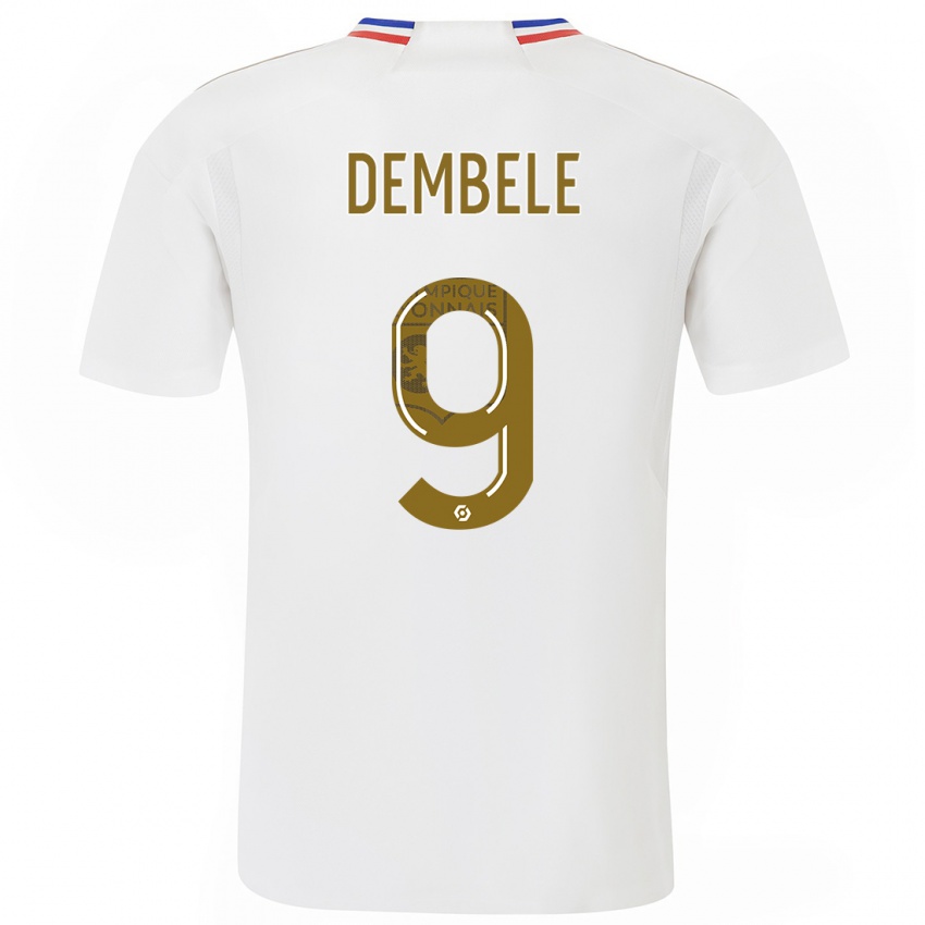 Niño Camiseta Moussa Dembele #9 Blanco 1ª Equipación 2023/24 La Camisa
